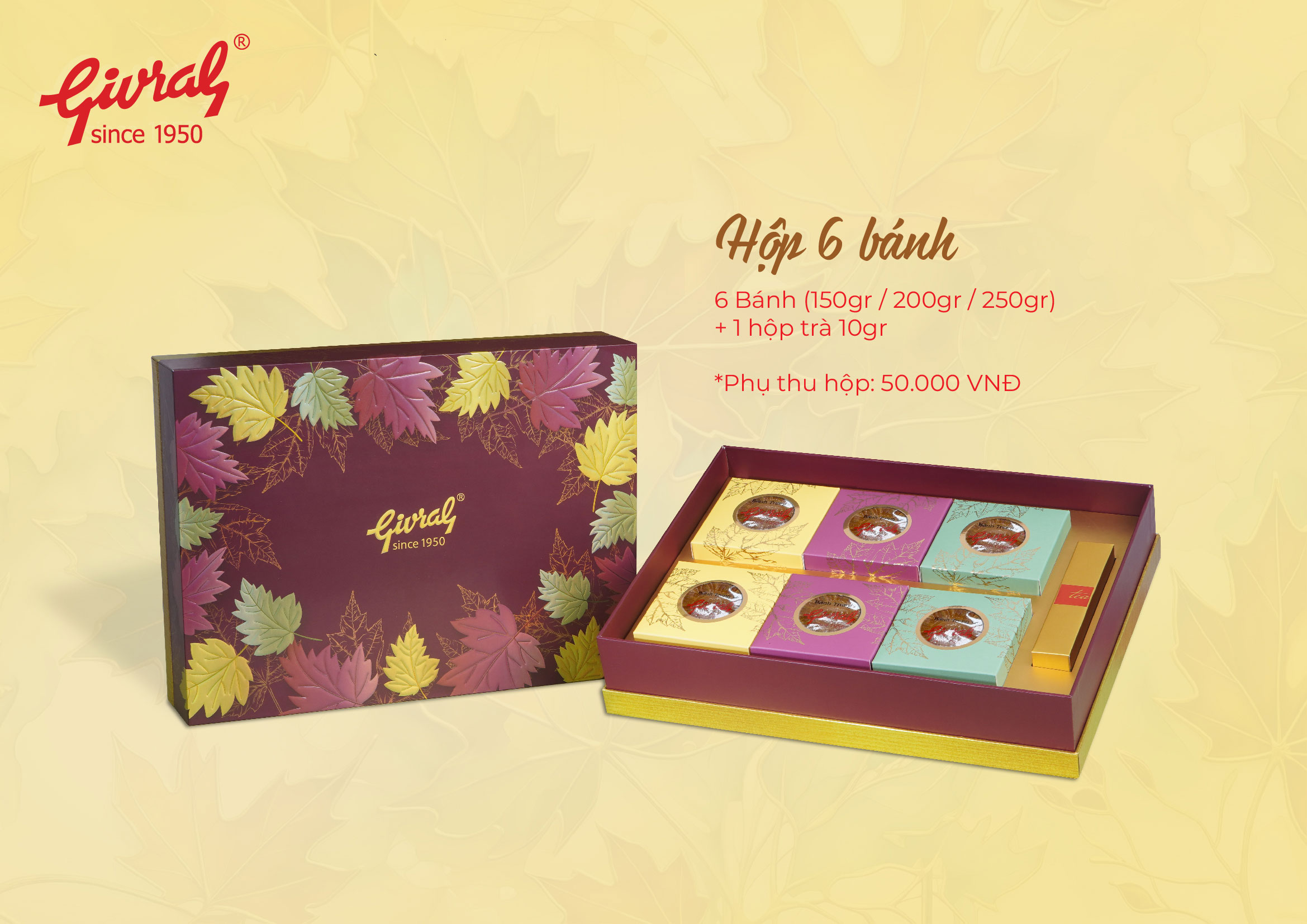 Hộp 6 bánh trung thu Givral 2026